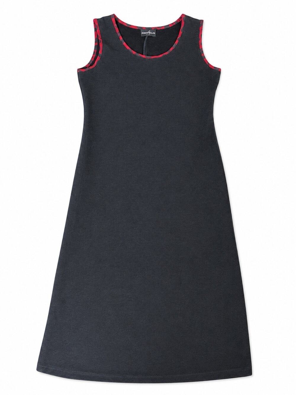 Positive Attitude Black Sleeveless Maxi Dress Red Trim Women’s M